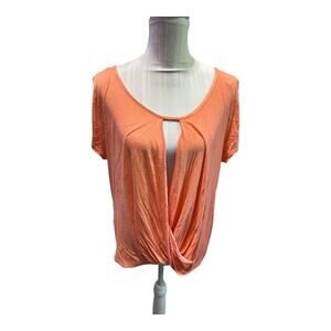 NYMPHE Orange Athletic Wrap Tee Size L